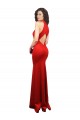 Sleeveless Halter Neck Keyhole Back Stretch Satin Mermaid Formal Evening Gown / Prom Dress / Bridesmaid Dress Brisbane