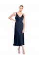 Sleeveless V-Neck V-Back Stretch Satin A-Line Formal Evening Gown / Prom Dress / Bridesmaid Dress Brisbane