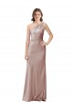 Sleeveless One Shoulder Open Back Stretch Satin Sheath Formal Evening Gown / Prom Dress / Bridesmaid Dress Brisbane