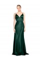 Sleeveless Spaghetti Straps V-Back Stretch Satin Sheath Formal Evening Gown / Prom Dress / Bridesmaid Dress Brisbane