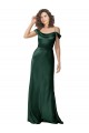 Sleeveless Off the Shoulder V-Back Stretch Satin A-Line Formal Evening Gown / Prom Dress / Bridesmaid Dress Brisbane