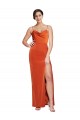 Sleeveless Spaghetti Straps Criss Cross Back Stretch Satin Sheath Formal Evening Gown / Prom Dress / Bridesmaid Dress Brisbane