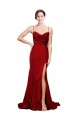 Sleeveless Spaghetti Straps Criss Cross Back Stretch Satin Sheath Black Tie Evening Gown / Prom Dress / Bridesmaid Dress Brisbane