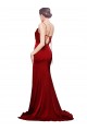 Sleeveless Spaghetti Straps Criss Cross Back Stretch Satin Sheath Black Tie Evening Gown / Prom Dress / Bridesmaid Dress Brisbane
