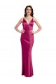 Sleeveless Spaghetti Straps Low Back Stretch Satin A-Line Formal Evening Dress / Bridesmaid Dress Brisbane