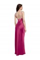Sleeveless Spaghetti Straps Low Back Stretch Satin A-Line Formal Evening Dress / Bridesmaid Dress Brisbane