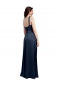 Sleeveless Cowl Neck Low Back Stretch Satin A-Line Formal Evening Gown / Prom Dress / Bridesmaid Dress Brisbane