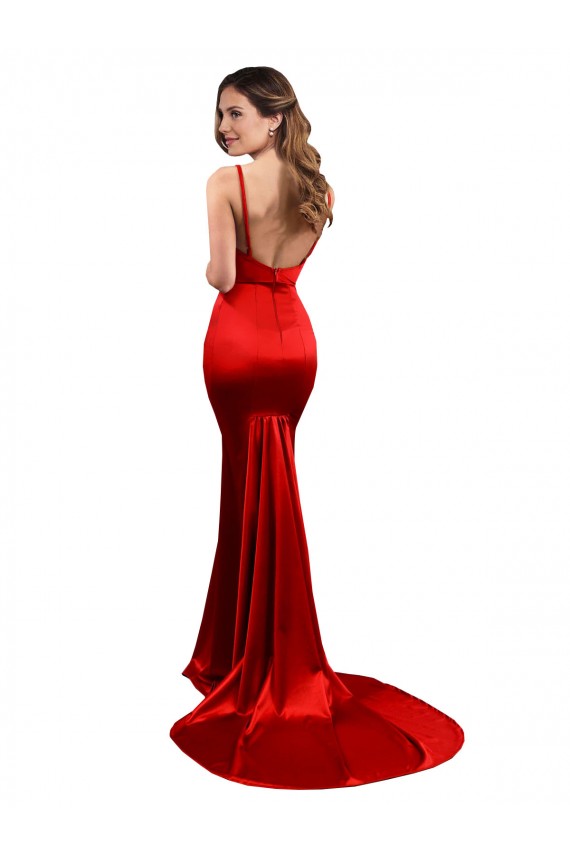 Sleeveless Sweetheart Low Back Stretch Satin Mermaid Evening Dress / Bridesmaid Dress Brisbane