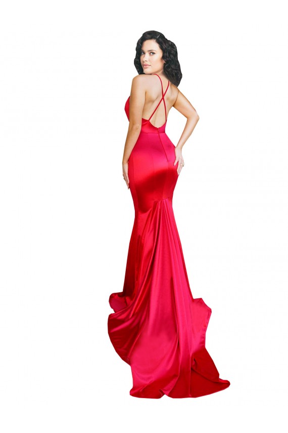 Sleeveless Sweetheart Low Back Stretch Satin Mermaid Formal Evening Gown / Prom Dress / Bridesmaid Dress Brisbane