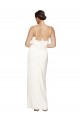 Sleeveless Ivory Halter Neck Low Back Stretch Satin Sheath Formal Evening Gown / Prom Dress / Bridesmaid Dress Brisbane