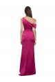 Sleeveless One Shoulder Stretch Satin A-Line Bridesmaid Dress / Evening Dress Brisbane