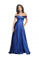 Sleeveless Off the Shoulder Stretch Satin A-Line Formal Evening Gown / Prom Dress / Bridesmaid Dress Brisbane