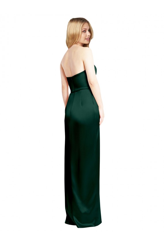 Sleeveless Hunter Scoop Neck Stretch Satin A-Line Formal Evening Gown / Prom Dress / Bridesmaid Dress Brisbane