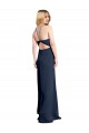 Sleeveless Halter Neck Criss Cross Open Back Stretch Satin A-Line Formal Evening Gown / Prom Dress / Bridesmaid Dress Brisbane