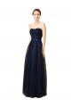 Sleeveless Dark Navy Sweetheart Tulle A-Line Bridesmaid Gown Brisbane