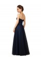 Sleeveless Dark Navy Sweetheart Tulle A-Line Bridesmaid Gown Brisbane