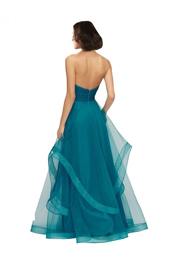 Sleeveless Turquoise Sweetheart Tulle A-Line Bridesmaid Dress Brisbane