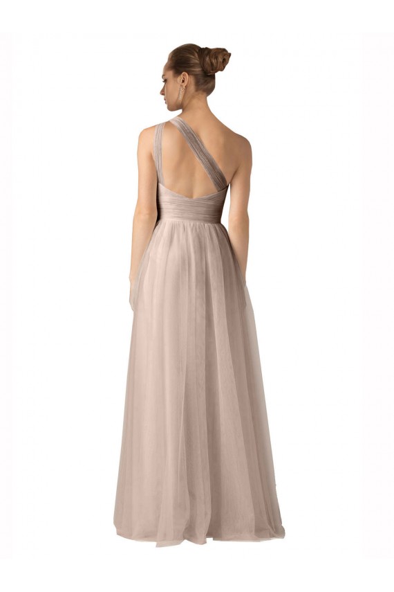 Sleeveless Spaghetti Straps Keyhole Back Tulle A-Line Formal Dress / Bridesmaid Dress Brisbane