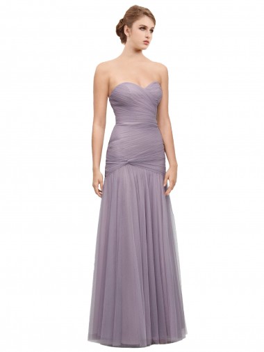 Sleeveless Heather Sweetheart Tulle Mermaid Bridesmaid Dress Brisbane