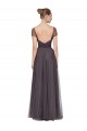 Cap Sleeves Pewter Sweetheart Tulle A-Line Bridesmaid Dress Brisbane