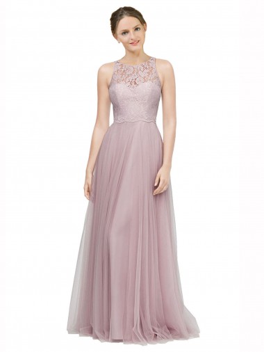 Sleeveless Sweetheart Tulle & Lace A-Line Bridesmaid Dress Brisbane