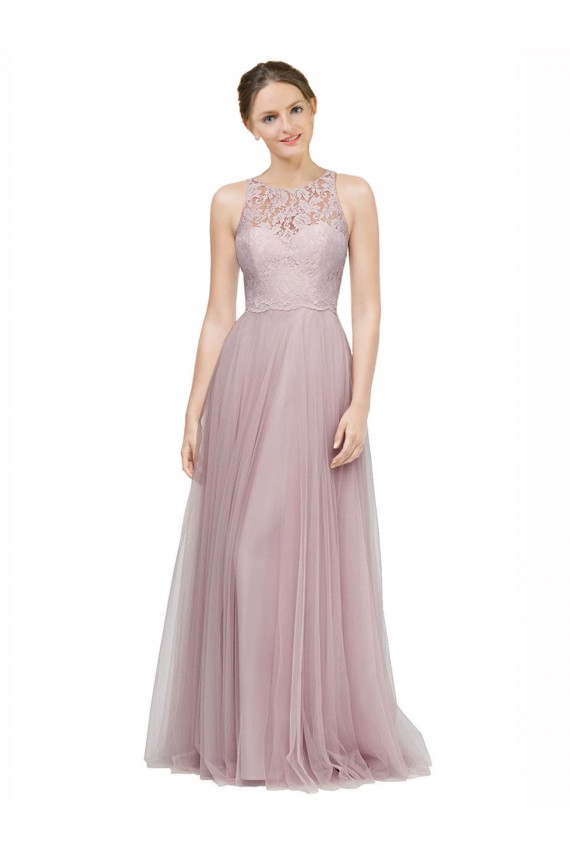 Sleeveless Sweetheart Tulle & Lace A-Line Bridesmaid Dress Brisbane