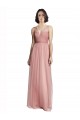 Sleeveless Rose Pink V-Neck Tulle A-Line Bridesmaid Dress Brisbane