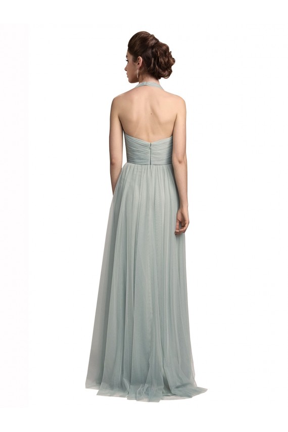 Sleeveless Halter Neck Tulle A-Line Bridal Party Dress / Evening Dress Brisbane