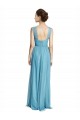 Sleeveless Sky Blue Spaghetti Straps Tulle A-Line Bridesmaid Dress Brisbane