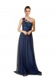 Sleeveless Dark Navy One Shoulder Tulle A-Line Bridesmaid Dress Brisbane