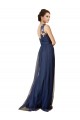 Sleeveless Dark Navy One Shoulder Tulle A-Line Bridesmaid Dress Brisbane