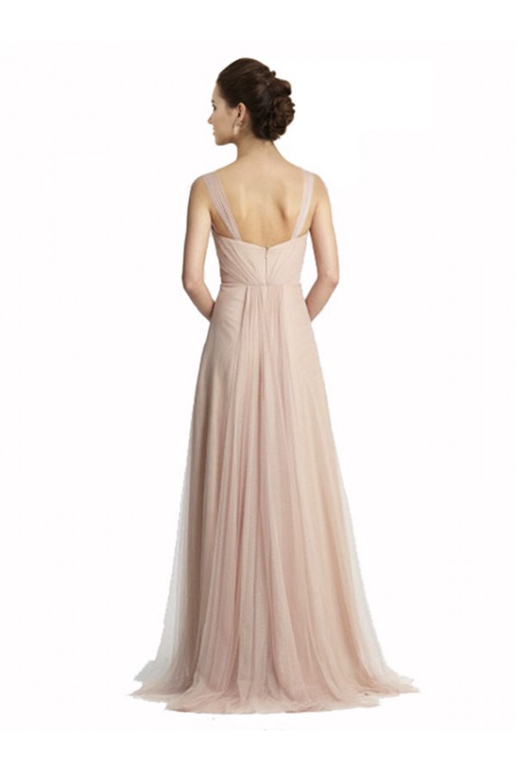 Sleeveless Square Neck Tulle A-Line Bridesmaid Evening Dress Brisbane