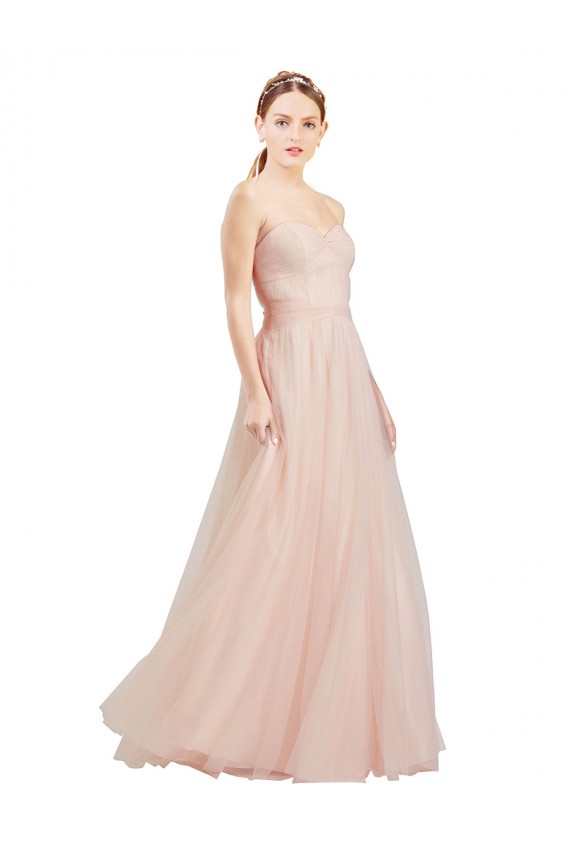 Sleeveless Sweetheart Open Back Tulle A-Line Semi Formal Dress / Bridesmaid Dress Brisbane