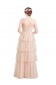 Sleeveless V-Neck Tulle A-Line Semi Formal Evening Dress / Bridesmaid Dress Brisbane