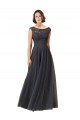 Cap Sleeves Bateau Neck Tulle & Lace A-Line Bridesmaid Dress Brisbane