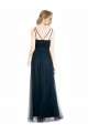 Sleeveless Blue V-Neck Tulle A-Line Bridesmaid Dress Brisbane