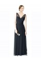Sleeveless V-Neck V-Back Tulle A-Line Formal Dress / Bridesmaid Dress Brisbane
