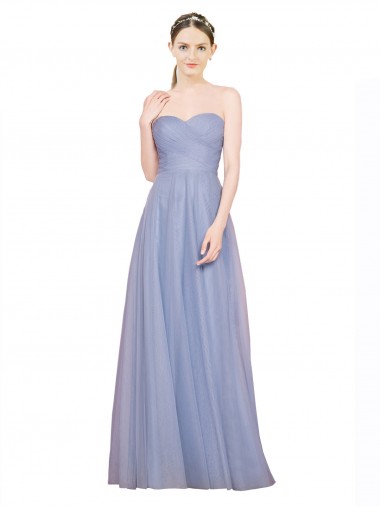 Sleeveless Sweetheart Low Back Tulle A-Line Formal Dress / Bridesmaid Dress Brisbane