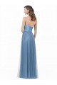 Sleeveless Strapless Low Back Satin & Tulle A-Line Bridesmaid Dress Brisbane