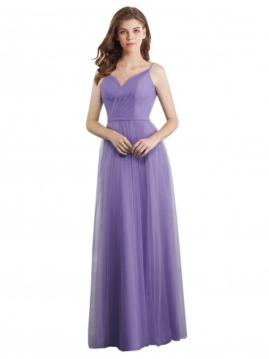 Sleeveless Sweetheart V-Back Tulle A-Line Formal Dress / Bridesmaid Dress Brisbane