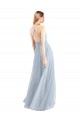 Sleeveless Halter Neck Criss Cross Back Tulle A-Line Bridesmaid Dress Brisbane