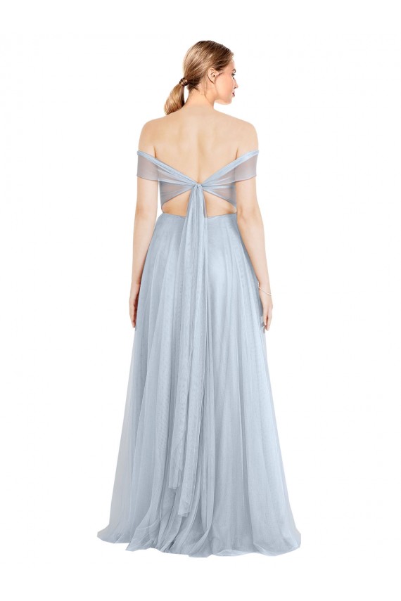 Sleeveless Off the Shoulder Tulle A-Line Evening Dress / Bridesmaid Dress Brisbane