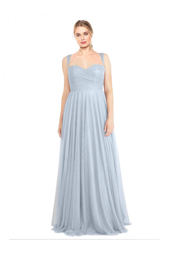Sleeveless Spaghetti Straps Tulle A-Line Evening Gown / Bridesmaid Dress Brisbane