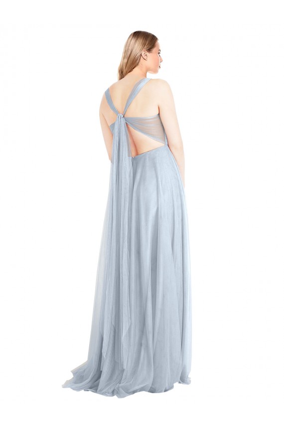 Sleeveless Spaghetti Straps Tulle A-Line Evening Gown / Bridesmaid Dress Brisbane
