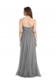 Sleeveless Slate Grey Sweetheart Tulle A-Line Bridesmaid Gown Brisbane