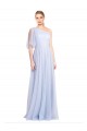 Flutter Sleeves One Shoulder Tulle A-Line Bridesmaid Dress Brisbane