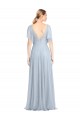 Flutter Sleeves Spaghetti Straps V-Back Tulle A-Line Bridesmaid Dress / Evening Dress Brisbane