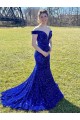 Sleeveless Off the Shoulder Velvet Sequin Sheath Prom Dress Brisbane
