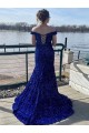 Sleeveless Off the Shoulder Velvet Sequin Sheath Prom Dress Brisbane