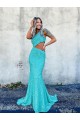 Sleeveless One Shoulder Velvet Sequin Mermaid Prom Dresses Brisbane